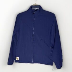 Tracksmith Full Zip Top Women's Merino Wool Blend Athletic Top Navy Blue